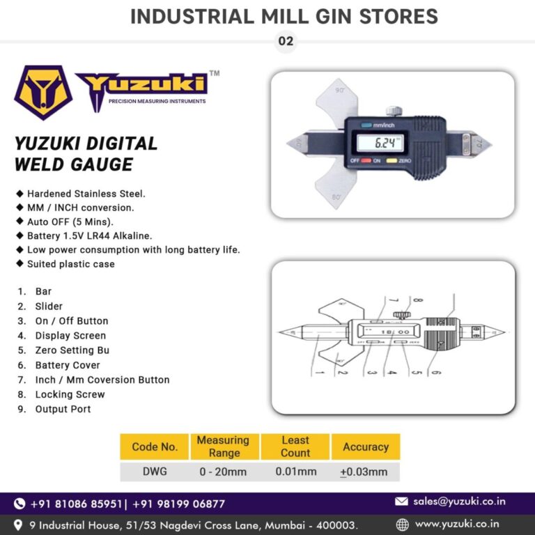 Digital Weld Gauge Yuzuki Measuring Instruments